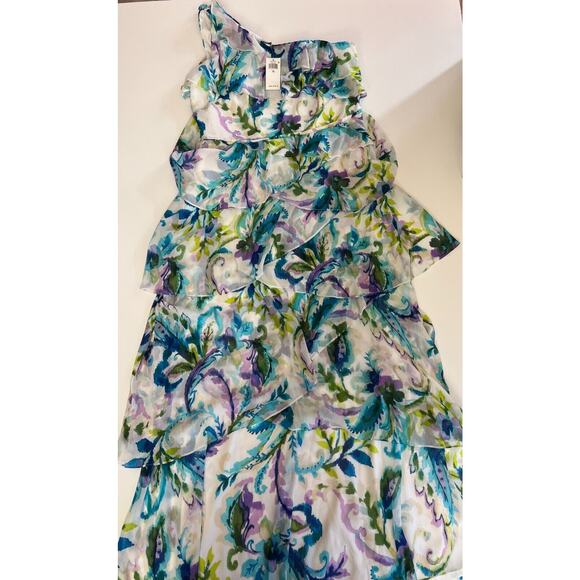 Lauren Ralph Lauren Marcellus One Shoulder Floral Georgette Gown Size 16 NWT - Picture 1 of 11